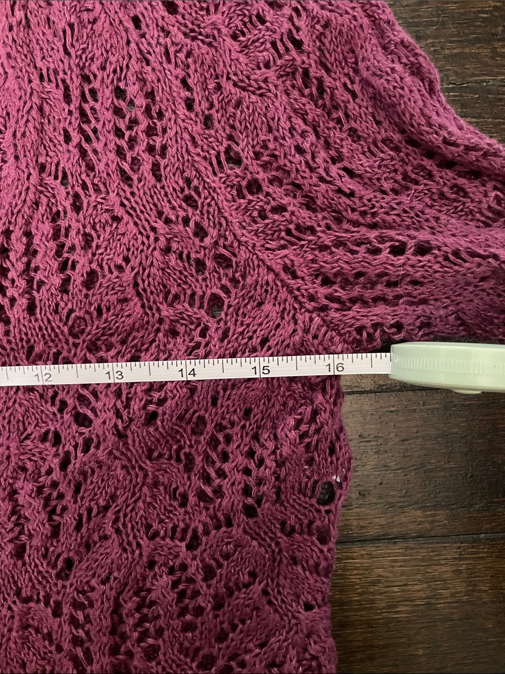 The Limited Raspberry Open-Knit Cropped Bolero Shrug - Picture 4 of 5